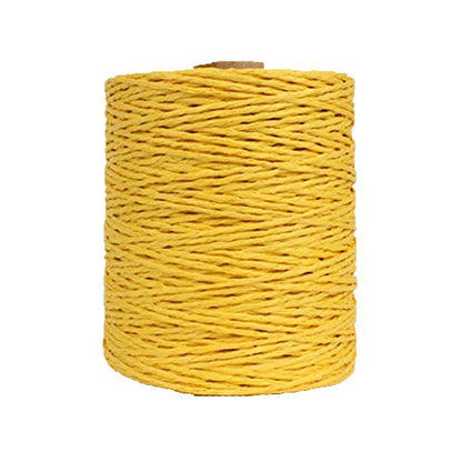 Natural Cotton Raffia Yarn Gold Yellow Summer Sun Hat, Beach Bag Accessories, Rayon Raffia Materials - 280 Meters/306 Yards - color: Gold Yellow