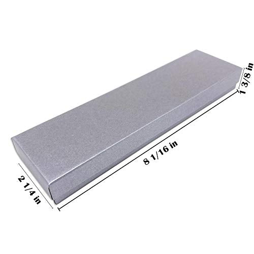 TheDisplayGuys 100 Cardboard Jewelry Gift Boxes with Inserts - Pearl Gray - color: Pearl Gray, size: 1 Count (Pack of 100)