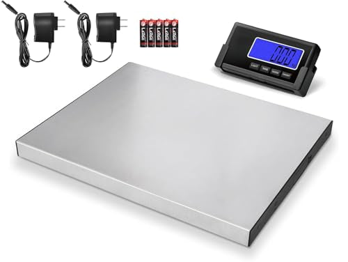 THINKSCALE Shipping Scale, 397lb Heavy Duty Digital Stainless Steel Large Platform Postal Scale with Wireless Display, Office Package Scale Postage Scale,Commercial Scale for Business, Puppy Scale