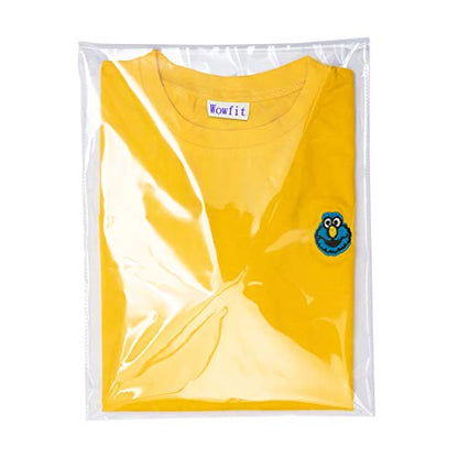 Wowfit 100 CT 9x12 Self Sealing Clear T Shirt Bags for Small Business - size: 9x12 Inch (Pack of 100)