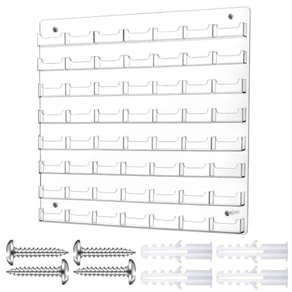 Hillban Acrylic Business Card Holder Wall Mount Office, 56 Pockets - size: 56 Pockets