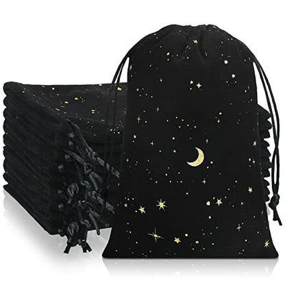 Hillban 30 Pcs 4 x 6, Black Velvet Bag with Drawstring for Jewelry - color: Black, size: 4 x 6 "