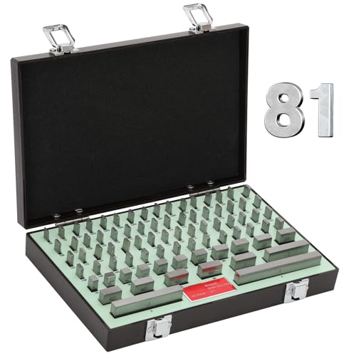 Precision 81-Piece Steel Gauge Block Set, Grade B Accuracy