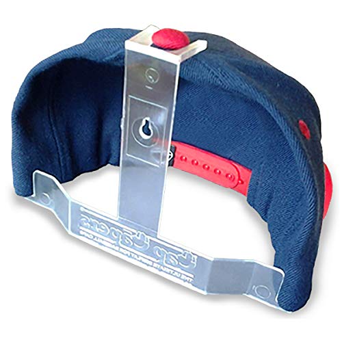 Cap Capers® Baseball Cap Display; Wall Mounted Hat Rack; Baseball Cap Storage & Organization; (6 pk) Great for Cap Collectors. The Ultimate Display for Baseball Caps