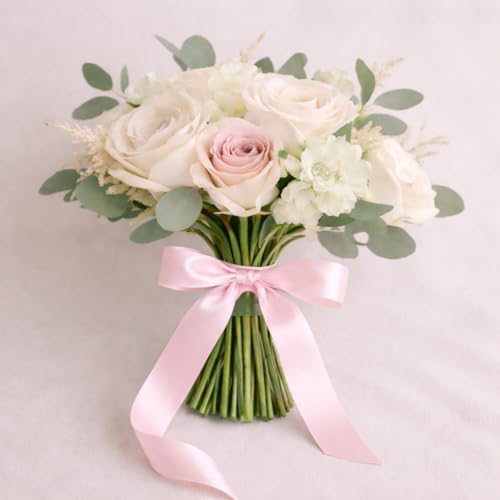 Pale Pink Satin Ribbon Roll 1-1/2 Inch x 36 Yards for Hair Bows & Gift Wrap - color: Pale Pink