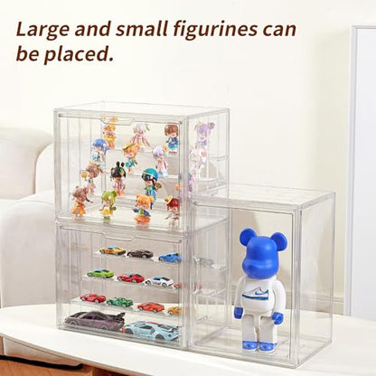 4 Layer Stackable Acrylic Figure Case for Collectibles Display Box,1 Pack - size: XLarge 1Pack