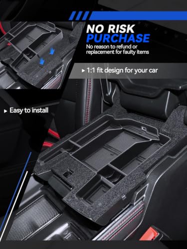 for Ram 1500 Center Console Organizer 2019-2025 2026 Dodge Ram 1500 2500 3500 Accessories Armrest Tray Middle Storage Box Insert Container Durable ABS Plastic - size: for 2019-2026 Dodge Ram