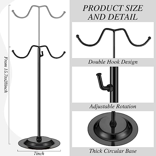 Weysat 4 Pcs Purse Display Stand Adjustable Metal Handbag Holder, Black - color: Black