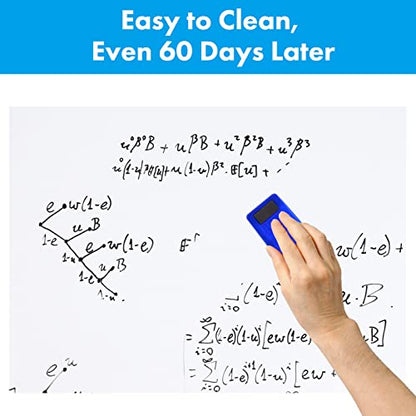 HAMIGAR White Board Dry Erase, 30" x 43" Self-Adhesive Sticker, No Ghosting - size: 43"W x 30"H