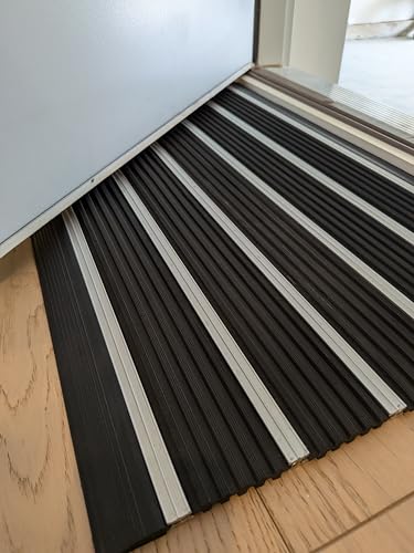 Ecomills Alumat Aluminum Doormat, 17.3" x 29.5", Black - size: 1'5" x 2'6" (Rectangular)
