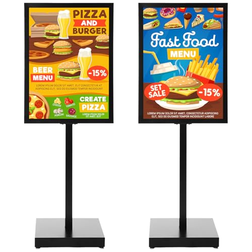 Gilprop 2 Pcs Poster Stand 19.6x27.5, Double Sided Metal Floor Sign Holder