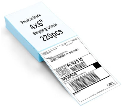 220 Fanfold 4"x6" Direct Thermal Shipping Labels - size: 1 Stacks | 220 Labels, style: Fold