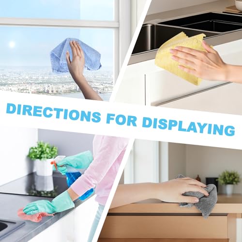 Microfiber Cleaning Cloths, 12 Pack Cleaning Rags, 10"X10"