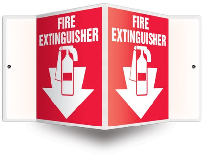 AccuformNMC Fire Extinguisher 3D Projection Sign - style: 3D Projection