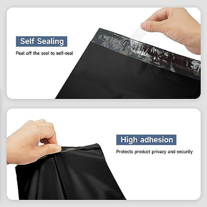 KKBESTPACK Black Poly Mailers 10x13 in, Shipping Bags, 200 Pcs - color: Black, size: 10" x 13" 200 pcs