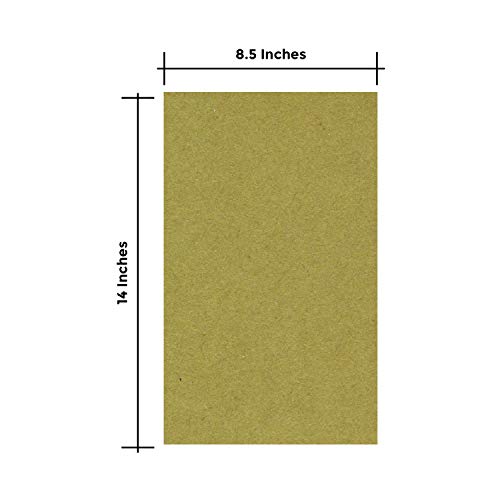 25 Sheets of Chipboard, 30pt (Point) Medium Weight Cardboard .030 Caliper Thickness, Craft and Packing, Brown Kraft Paper Board (8.5 x 14) - size: 8.5 x 14
