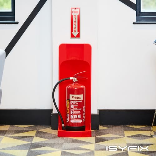 iSYFIX Fire Extinguisher Reflective Signs, 4x12 Inch, 10 Pack - color: PLASTIC REFECTIVE