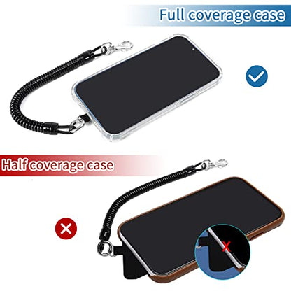 Doormoon Phone Tether Anti Theft, Phone Lanyard With Heavy Duty Carabiners - color: Charcoal.