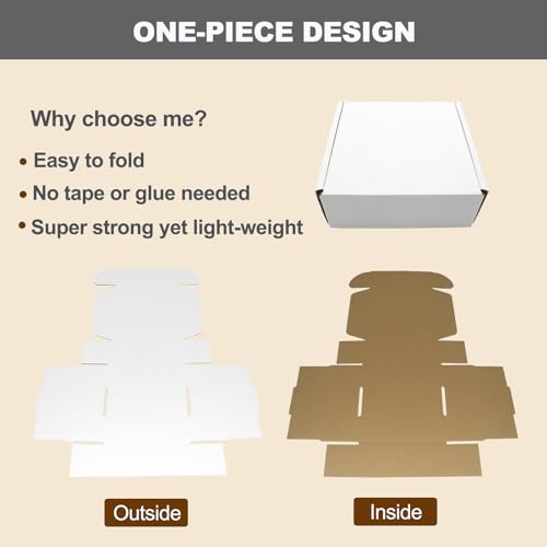 5x5x2" Shipping Boxes, Small Shipping Box White Packaging for Small Business Jewelry Mailer with Lids Flat Corrugated Cardboard Box Lightweight Cute Mailing Boxes Bulk Packaging, 50 Pack - size: 5x5x2", style: White-50 Pack
