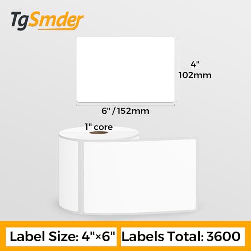 4"x6" 8-Roll 450 PCS 3-Proof Thermal Labels for ZP450/505, 1" core - size: 4" x 6" - 8 Rolls ( 3600 labels ）