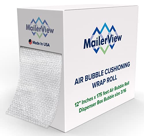 Heavy Duty Small Bubble Wrap Roll for Moving & Packing, 12 in x 175 ft