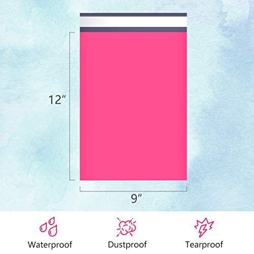 UCGOU Small Poly Mailers 9x12 Inch Hot Pink 200 Pack Plastic Shipping Bags - color: Hot Pink, size: 9X12" 200PC