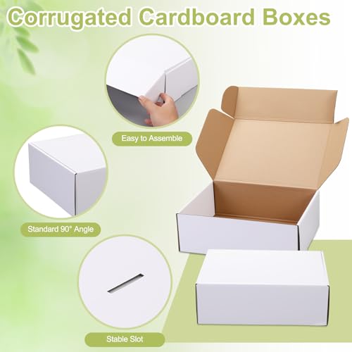 Large Shipping Boxes 20 Pack, 12x9x4 Inch Mailer Boxes, White - color: White, size: 12-9-4 Inch