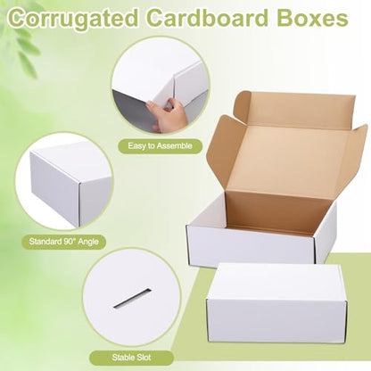 Large Shipping Boxes 20 Pack, 12x9x4 Inch Mailer Boxes, White - color: White, size: 12-9-4 Inch