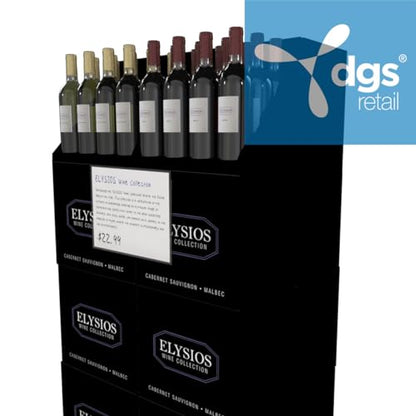 Sign Holder, Floor Stack Case Vinyl, w/Lip Clear 11W 8.5H - 25 Pack - size: 25 Pack
