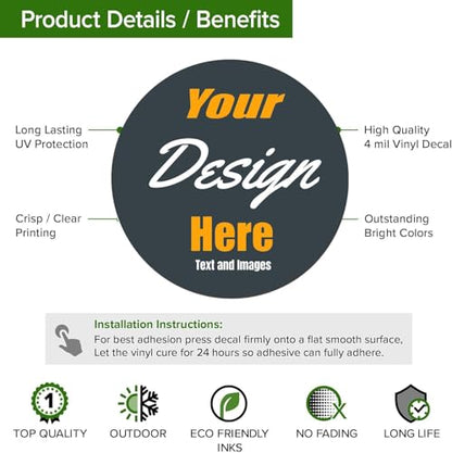Custom Stickers for Weddings, Birthdays & Businesses - Personalized Labels with Your Logo - Waterproof, Fade and Heat Resistant - Pack of 100-1000 (Custom Image, 6 Inch) - color: Custom Image, size: 6 Inch