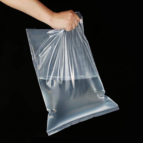 18" x 21" Large Thick 4 Mil Clear Zip Storage Bags Heavy-Duty Plastic Reclosable Zip Seal Poly Lock Bag Durable Zipper Bags - color: Transparent, size: 18" x 21"