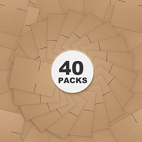 CRUGLA 40 Packs 8x6x6 Shipping Boxes Cardboard Boxes Shipping Box for Business Packaging Thin Box - size: 8x6x6 Inch