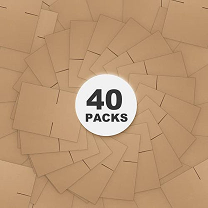 CRUGLA 40 Packs 8x6x6 Shipping Boxes Cardboard Boxes Shipping Box for Business Packaging Thin Box - size: 8x6x6 Inch