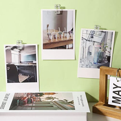 20 Pieces Self Adhesive Clips, Tapestry Sticky Wall Photo Poster Clips - color: Clear