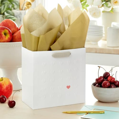 Hallmark Signature Studio 7" Medium Gift Bag with Tissue Paper (Hearts) - style: Embossed Hearts