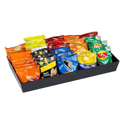 Mind Reader Snack Tray, Countertop Organizer, Snack Tray, Pantry, Breakroom, Kitchen, Black - color: Black