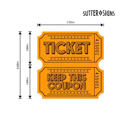 1000 Raffle Tickets Double Roll - color: Fluorescent Orange