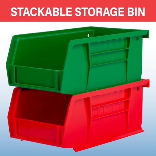 Akro-Mils 30220 AkroBins Plastic Storage Bins, 7"x4"x3", Clear, 24-Pack - color: Clear