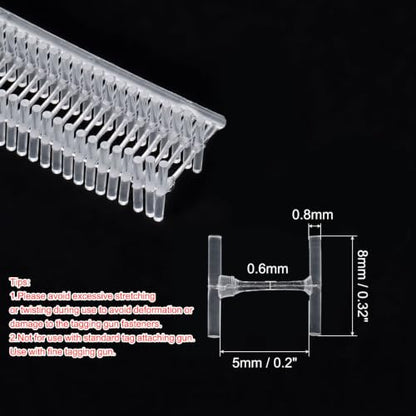 uxcell 2000pcs 0.2 Inch Micro Tagging Gun Fasteners, Tag Pins Clothing Tagging Barbs Attachments Plastic Garment Price Tag Barb for Cloth
