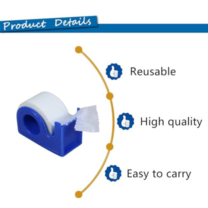 Mini Tape Cutter Portable Tape Dispenser, Blue, 6 PCS
