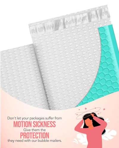 GSSUSA Teal Bubble Mailers 10.5x16" 500 Pack Padded Envelopes Self Seal - color: Teal, size: 10.5X16 500pc