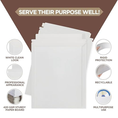 50 Pack 9.75x12.5 Inches Rigid Mailers, Self Adhesive Cardboard Mailers - size: 9.75x12.5" - Pack of 50