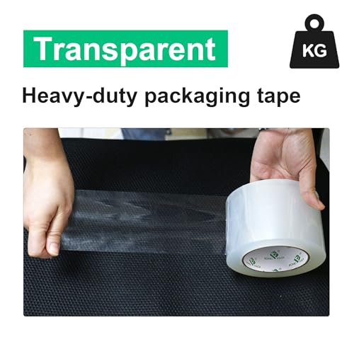 BOMEI PACK 3Inch Wide Clear Silent Packing Tape, 6Rolls 2.4Mil X 110Yds Heavy Duty No Noise Quiet Tape 3” for Moving, Shipping, Mailing, Storage and Packaging - size: 3inch x 110yds