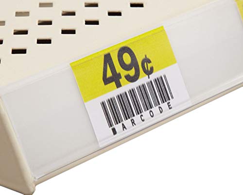 Adhesive Ticket Channel, Gondola & Wood Shelf Stick on Data Label Strip UPC Holder, White, 5 Pack - size: 5 Pack, style: White