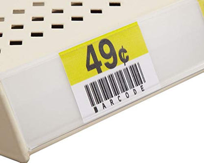 Adhesive Ticket Channel, Gondola & Wood Shelf Stick on Data Label Strip UPC Holder, White, 5 Pack - size: 5 Pack, style: White