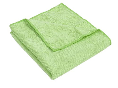 Quickie Cleaning 32-Pack Microfiber Cleaning Cloth 14"x14" inch Green All-Purpose Towel/Wiper for Multi-Purpose Indoor/Outdoor Cleaning/Dusting/Polishing on Kitchen/Bathroom/Auto Surfaces - size: 14 inch x 14 inch, style: 32 Pack