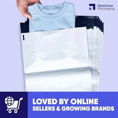 12 x 15.5 Heavy-Duty Poly Mailers – 30-Pack, 3 Mil Thick Shipping Bags – Waterproof, Tear-Resistant, Recyclable Envelopes for Small Business & Clothing (White, 12" x 15.5") - size: 12" x 15.5"