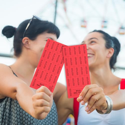 Kosiz 20 Bid 504 Raffle Ticket Sheets Chinese Auction Tickets, Red - color: Red, size: 20 Bid