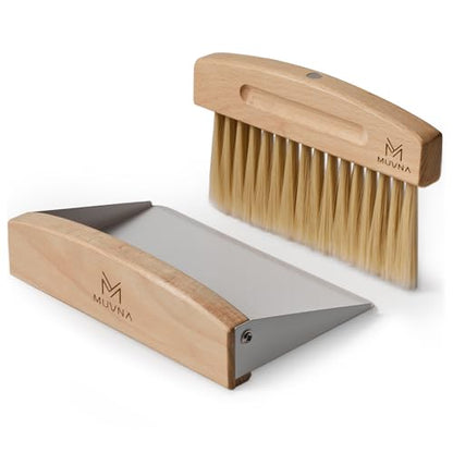 Coffee Brush & Dustpan Set, White - Small, Magnetic Snap-Together Storage - color: White, size: Upgraded