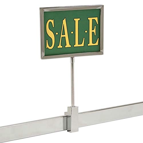 Rectangular Retail Rack Chrome Frame Magnetic 5.5" x 7" Sign Holder Sale Card Display 13" H, 5 Pack - size: 5 Pack, style: 13" H